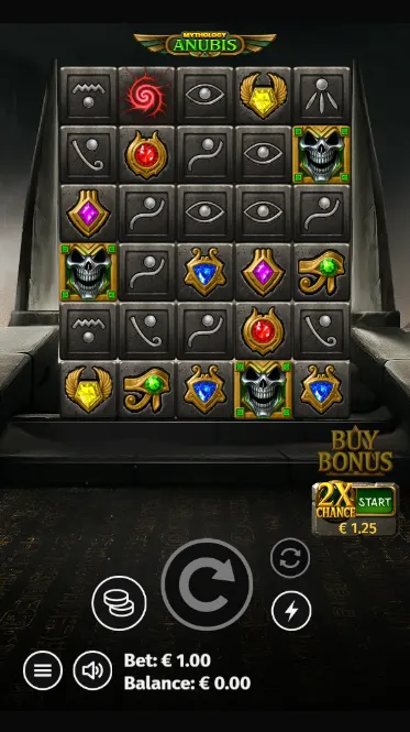 Mythology Anubis slot running on mobile